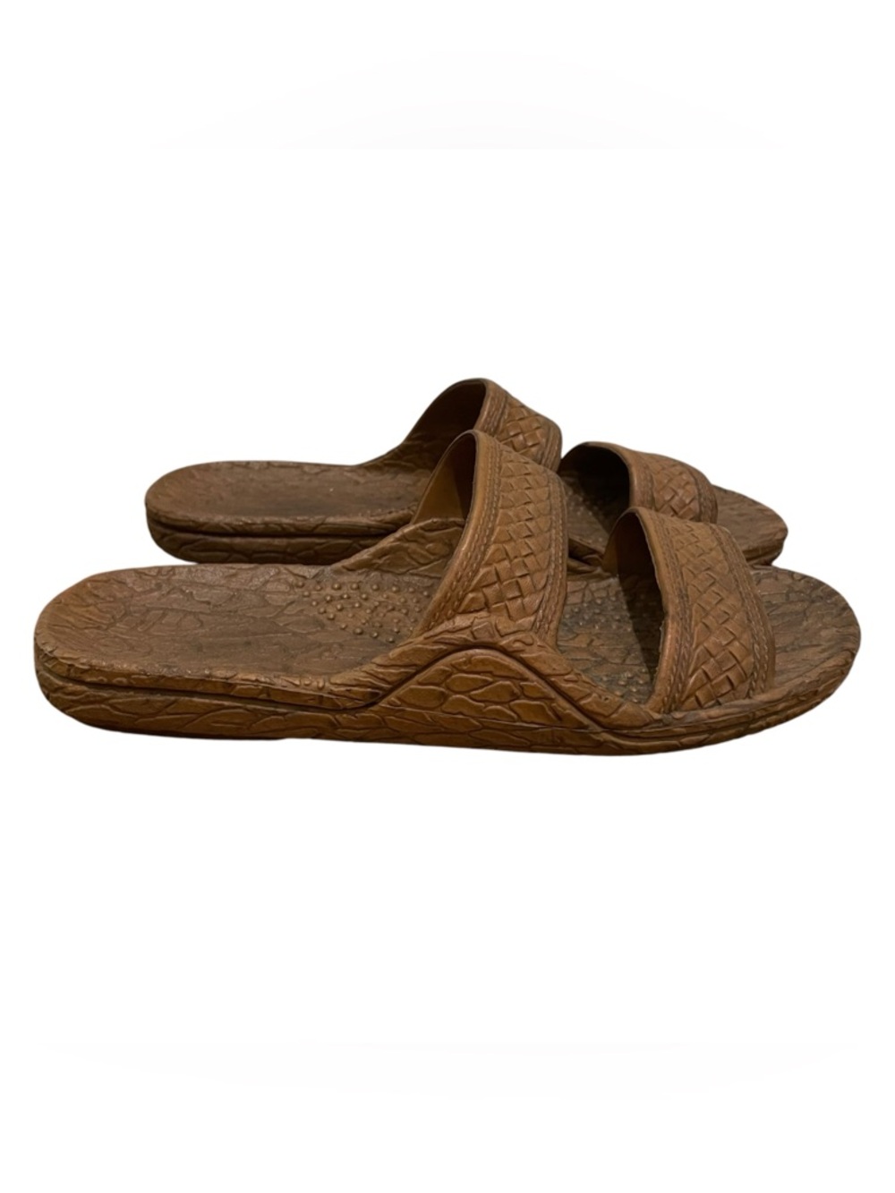 Pali Hawaii Double Strap Comfort Slide Sandals Casual Brown Women’s Size 9